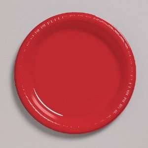  Classic Red Plastic Dessert Plates   Bulk Toys & Games