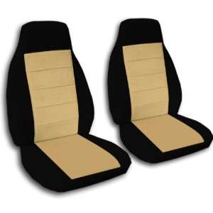  2 Black and Tan seat covers for a 1994 to 1997 Honda 