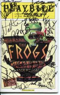 Nathan Lane The Frogs Cast Signed Opening Nigh Playbill  