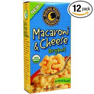 Rising Moon Organic Macaroni & Cheese Original Dinner, 6 Ounce Boxes 