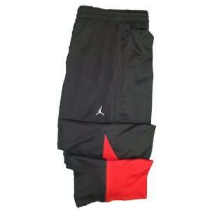 Nike Air Jordan Mens Basketball Pants Black Red Size XL 