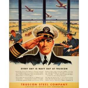  1942 Ad Trucson Republic Steel World War II Navy Pilot 