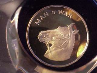   Convex Hexagon Paperweight Very Rare Bronze Coin Man O War  