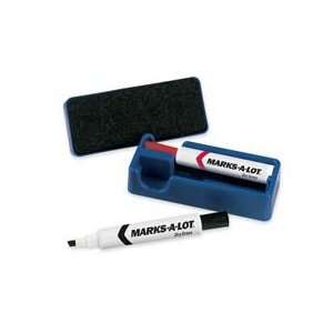  Marker with Eraser, Chisel Tip, Red/Black   Sold as 1 ST   Eraser 