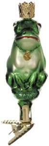 Inge Glas Kiss the Toad Frog Ornament   Made Germany  