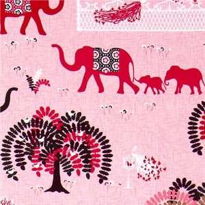  Michael Miller fabric Parade Day elephant family tree 