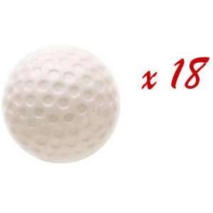  18 Plastic Practice Solid Golf Balls