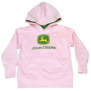  John Deere Little Girls Pink Hooded Sweatshirt