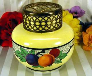FALCON WARE LARGE FRUIT DECORATED LUSTER ROSE BOWL  