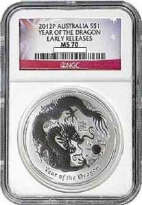 2012 P S$1 Australia Lunar Year Of The Dragon NGC MS70 Early Release 