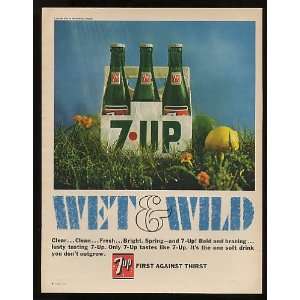   Up Soda 6 Pack Bottles Wet & Wild Spring Print Ad
