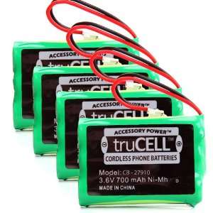  FOUR Pack of Premium truCELL High Capacity Cordless Phone 