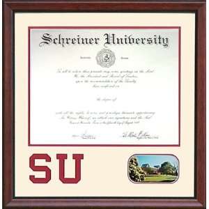  Schreiner University Diploma Frame with Bevel Cut Logo 