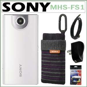  Sony MHS FS1/W Bloggie Camera with 2 Hours/ 4GB MP4 HD 