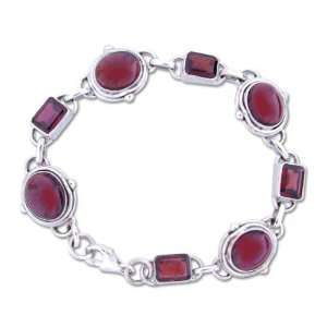Garnet bracelet, Modern Romance 0.5 W 7.5 L