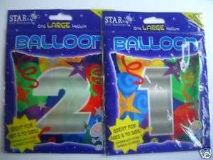 18 foil balloons 21 square £ 3 99