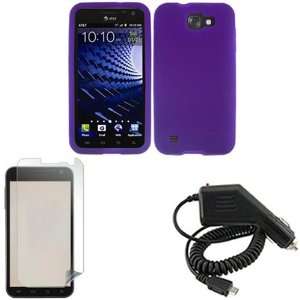   LCD Screen Protector + Rapid Car Charger for Samsung SkyRocket HD i757