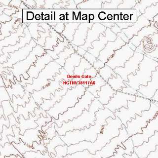   Topographic Quadrangle Map   Devils Gate, Nevada (Folded/Waterproof