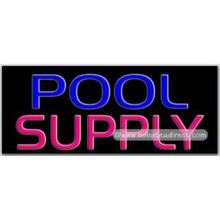  Pool Supply Neon Sign (13H x 32L x 3D) 