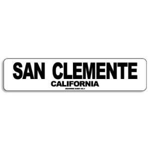  San Clemente California Aluminum Sign in White Everything 