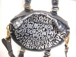   Jacobs Graphite Metallic Dreamy Logo Leather Satchel Handbag Purse