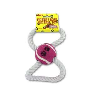  Figure eight Rope and Ball Dog Toy