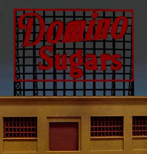Animated Billboard Sign Domino Sugars HO O #2881 NEW  