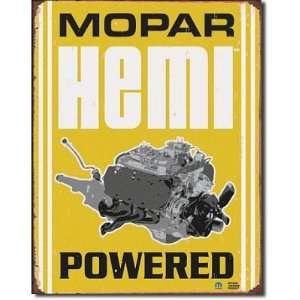  Mopar Hemi Powered Car Engine Distressed Retro Vintage Tin 