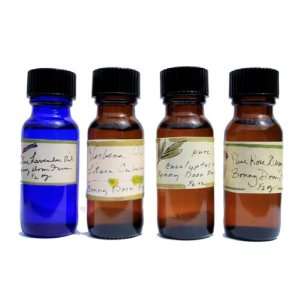 Set of Four Bonny Doon Farm Organic Essential Oils   Lavender, Rose 