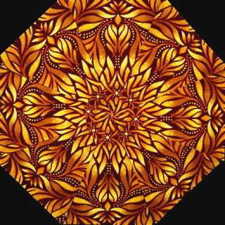 GOLD LUMINOSITY Kaleidoscope Quilt Blocks KIT Fabric  