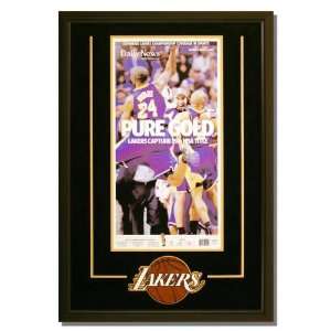  Los Angeles Lakers 2009 NBA Champions Framed Daily News 