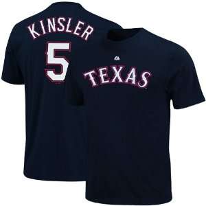  MLB Majestic Ian Kinsler Texas Rangers #5 Player T Shirt 