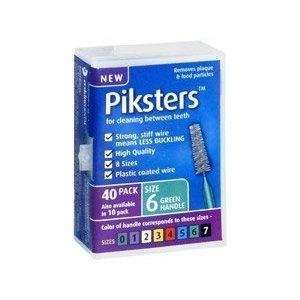  PIKSTERS   for cleaning between teeth Size 6 (Green)  40Pk 