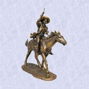  Wild Western Cowboy sculpture w horse statue new XL 