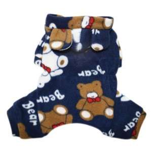 Plush Teddy Bears Fleece Dog Pajamas/Bodysuit with Bear Ears on the 