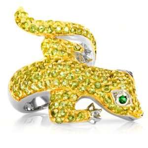  Bossks Pave CZ Lizard Ring Emitations Jewelry