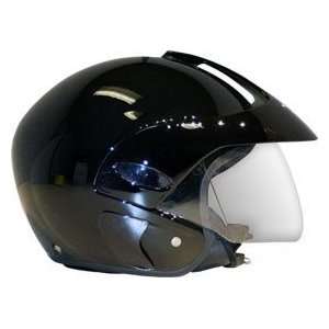  Medium DOT Black Open Face Helmet with Visor Automotive