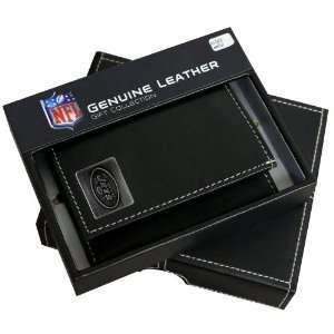    New York Jets Trifold Wallet With Metal Logo