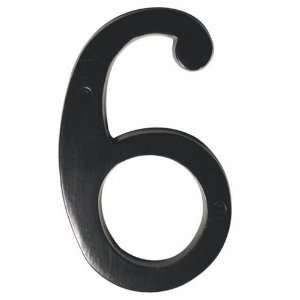 Taymor 25 ANB66 Heritage Style Aluminum 6 Inch House Number, 6, Black