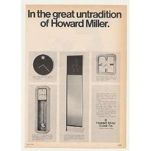  1977 Howard Miller Model 4628 612 624 518 Clocks Print Ad 
