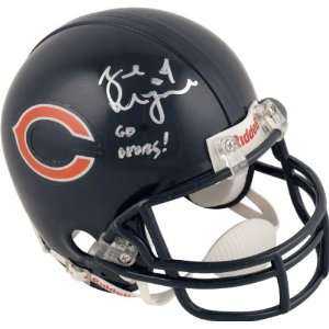 Brad Maynard Chicago Bears Autographed Mini Helmet with Go Bears 