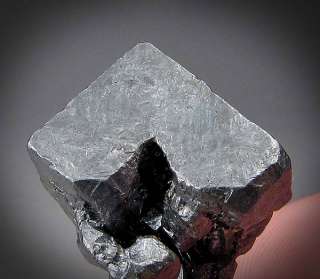   acanthite is seen here exhibiting a blocky disposition and decent