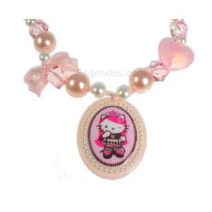 Tarina Tarantino Hello Kitty Pink Head Queen of Pink Ribbon Necklace 