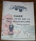 Case Model 700   900 and 110 Field Digger Mulcher Parts Catalog 585