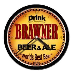  BRAWNER beer and ale cerveza wall clock 