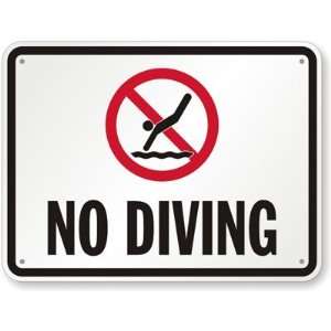   Diving (with Graphic) Engineer Grade Sign, 24 x 18