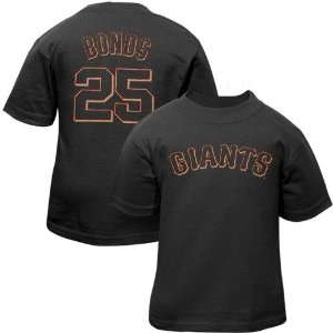   Giants #25 Barry Bonds Black Toddler Player Name & Number T shirt
