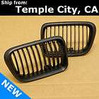 97 98 E36 3 Series Front Center Hood Black Pair Kidney Grille Grill 