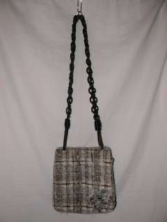   – Gray/Multi Colored Tweed Boucle Cross Body Messenger Bag  