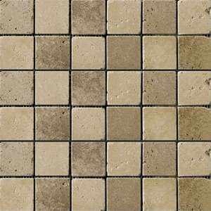 Emser Tile Antique & Tumbled Stone Mosaic Blends 2 x 2 Square Trav 